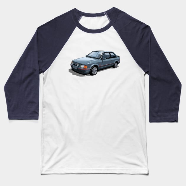 Ford Escort XR3i Mk4 in mercury grey Baseball T-Shirt by candcretro